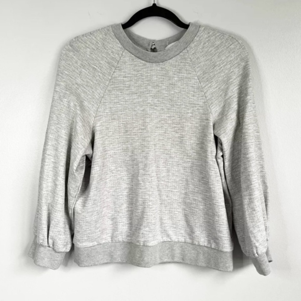 Pearl by Lela Rose Size M • Gray Long Sleeve Pullover Top.